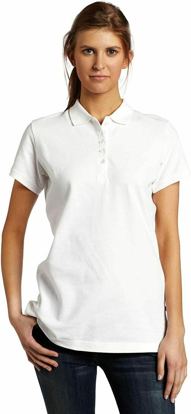 Dickies Polo Shirt Women's XL White Pique S/S Moisture Wicking Cotton New